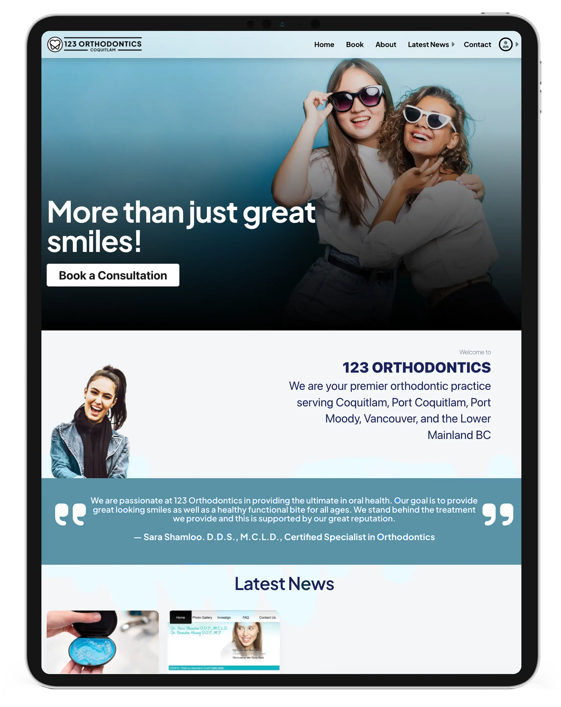123orthodontics using designerwhere's web design and seo